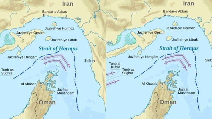 MENGENAL SELAT HORMUZ - Peta Selat Hormuz. PT Pertamina (Persero) mengalihkan jalur pelayaran pengiriman minyak mentah dari Timur Tengah ke Indonesia menyusul meningkatnya ketegangan geopolitik di kawasan, khususnya rencana penutupan Selat Hormuz oleh Iran.