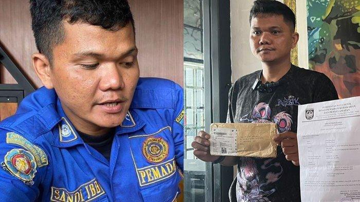 Sandi mempertanyakan soal isi evaluasi terkait dirinya yang membuat kontrak kerjanya tidak diperpanjang Dinas Damkar Kota Depok.