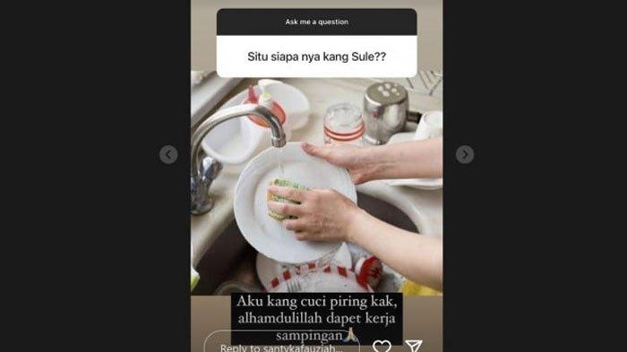 Santyka Fauziah jawab dirinya cuma seorang tukang piring saat ditanya statusnya sama Sule