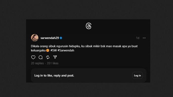 Lewat unggahan Threads miliknya pada Senin (23/10/2023), istri Ruben Onsu itu memberikan sentilan untuk netizen.