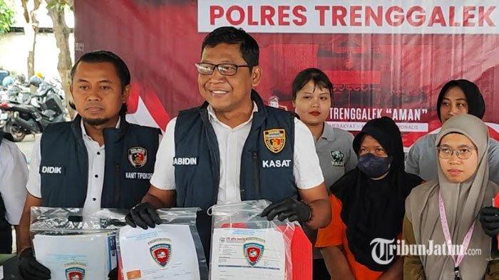 Satreskrim Polres Trenggalek Ungkap Kasus Korupsi Dana Bantuan Operasional Sekolah (BOS) SMPN 3 Trenggalek,  Senin (29/7/2024).
