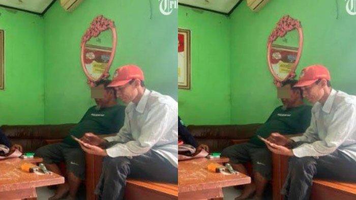 PENGEMIS DI PONOROGO - Pengemis berinisial S (bermain handphone) warga Kota Blitar Jatim dan DU warga Kabupaten Sragen Jateng daat dibina di Kantor Dinsos P3A, Jalan Gondosuli, Kelurahan Nologaten, Kecamatan/Kabupaten Ponorogo, Jatim, Selasa (11/3/2025). Saat diamankan, terungkap para pengemis itu berpenghasilan Rp 12 juta sebulan.