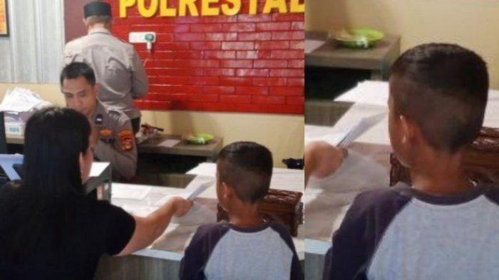 Seorang bocah 6 tahun yang saat ini mengalami sakit karena kencing bercabang 5 usai sunatan massal di Palembang