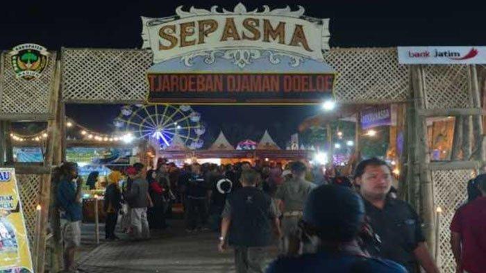 Sepasma (Sepasar Ing Madiun) 2024, di Alun-alun Reksogati, Mejayan, Kabupaten Madiun, Rabu (10/7/2024) malam.