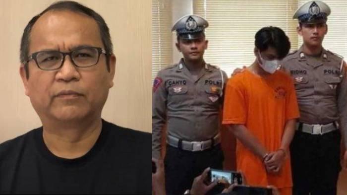 SOSOK AYAH PENABRAK - Setia Budi Tarigan, ayah dari Christiano (kiri) dan foto Christiano Pengarapenta Pengidahan Tarigan (kanan), mahasiswa pengemudi mobil BMW yang menjadi tersangka dalam insiden kecelakaan maut, Rabu (28/5/2025).