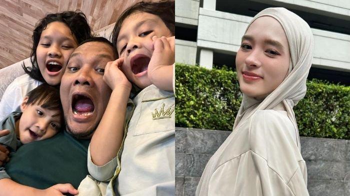 Potret Inara Rusli dan Virgoun serta anak-anaknya.