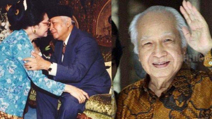 Siti Hartinah alias Ibu Tien Soeharto bersama suami, Presiden Soeharto