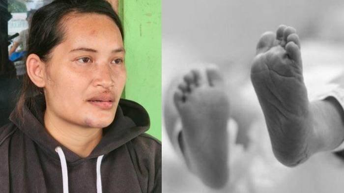 Siti korban jambret yang ilustrasi bayinya yang meninggal setelah terjatuh ke aspal di lokasi penjambretan di Jalan Muhibbin Kabupaten Banjar.