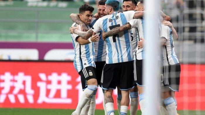 Skuad Argentina saat melakoni FIFA Matchday Juni 2023