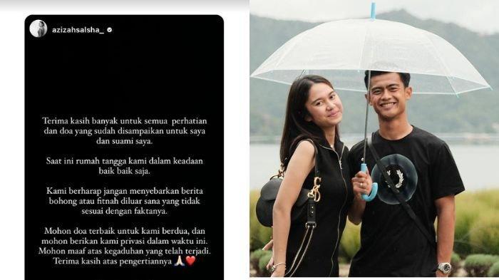 Azizah Salsha klarifikasi soal isu perselingkuhan yang menimpa rumah tangganya bersama Pratama Arhan.