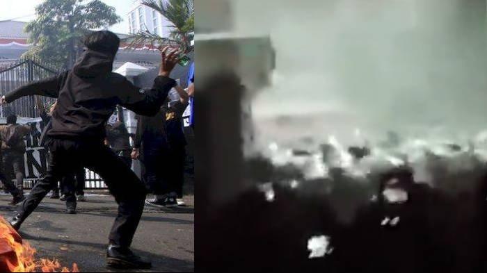 Sosok Andi Andriana mahasiswa yang terkena lemparan batu saat unjuk rasa tolak revisi UU Pilkada.