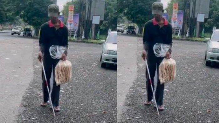 Sosok Ipin Penjual Kerupuk Tunanetra Bisa Sekolahkan Anaknya yang Bisa Melihat, Tiap Hari Jalan Kaki