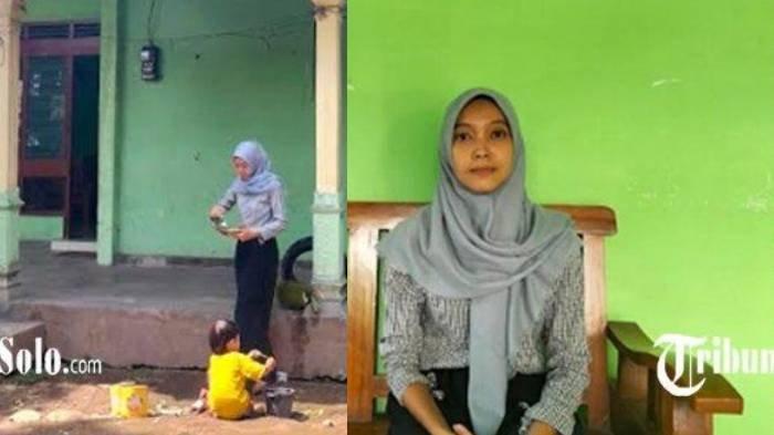 Sosok Tri Cahya Ningsih, buruh pabrik asal Dukuh/Desa Penggung, Kecamatan Boyolali, Jawa Tengah.
