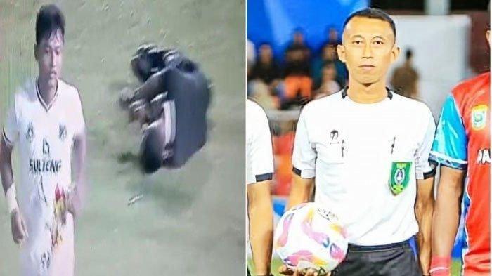 Wasit Eko Agus Sugiharto dipukul oleh pemain bola asal Sulawesi Tengah di laga melawan Aceh pada Pekan Olahraga Nasiona (PON) 2024, Sabtu (14/9) malam.