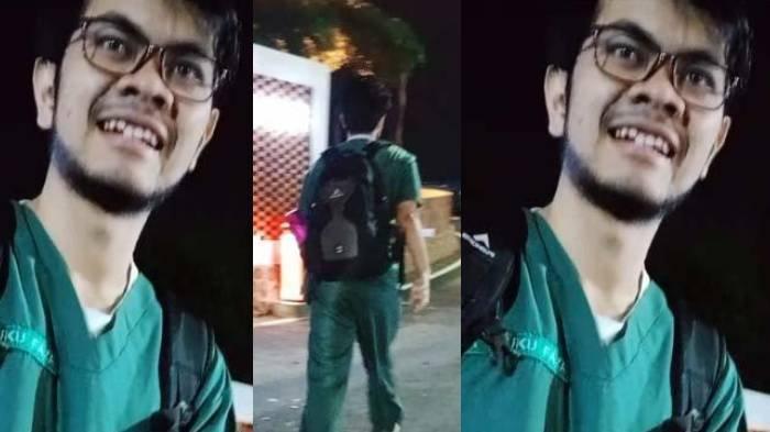 DOKTER FAZA VIRAL: Tangkapan layar sosok dokter bernama dr Faza yang lagi viral karena kisahnya yang pulang pergi jalan kaki dari rumah ke rumah sakit. Perangainya bikin warga kagum lantaran sederhana dan sopan, disadur pada Rabu (16/4/2025).