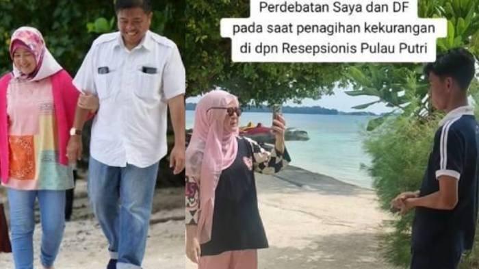 Sosok ibu-ibu yang viral tak mau lunasi travel usai liburan di Pulau Putri.