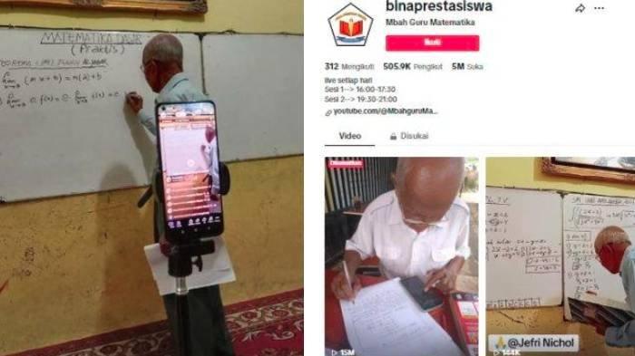 Sosok Melan Achmad (78) alias Mbah Guru Matematika yang viral di TikTok.