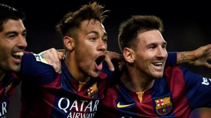 Suarez, Neymar dan Messi yang merupakan Trio MSN di masa jaya Barcelona