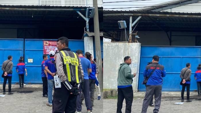 SENGKARUT PERUSAHAAN - Suasana gudang CV Sentosa Seal milik Jan Hwa Diana di Surabaya saat disidak Wakil Menteri Tenaga Kerja Immanuel Ebenezer, Kamis (16/4/2025).