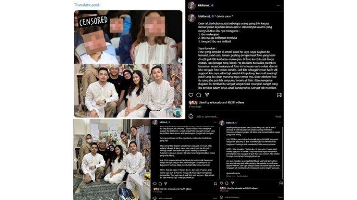 Tamara Tyasmara tampak tersenyum di acara tujuh harian meninggalnya Dante.
