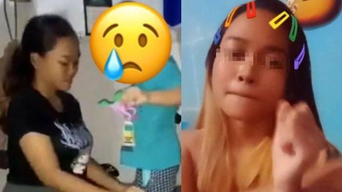 Tampang Hanny, ibu muda 21 tahun yang melakukan pelecehan terhadap anak kecil baju biru, viral di Twitter dan TikTok.