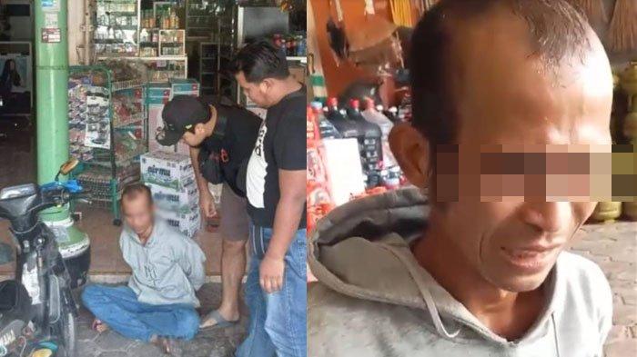 Tangkapan layar maling di Ponorogo yang nangis saat aksinya tertangkap basah. Ada fakta baru karena isi bagasi motor berisi uang jutaan