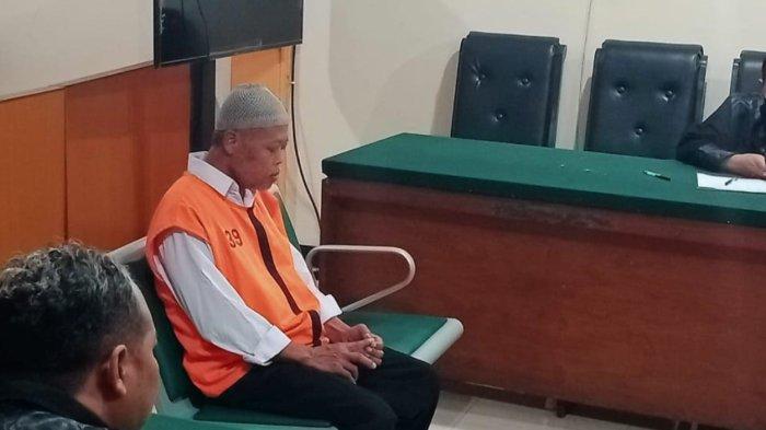 Terdakwa pemelihara ikan aligator gar, Piyono saat menjalani sidang vonis di PN Malang, Senin (9/9/2024) lalu.