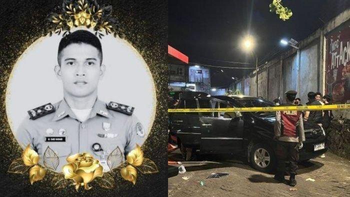 PRAJA IPDN TEWAS - (kanan) Tim Inafis Polresta Jambi melakukan olah tempat kejadian perkara kasus dua mayat dalam mobil teparkir Trona Ekspres, Jalan Pattimura, Kecamatan Alam Barajo, Kota Jambi, Rabu (7/5/2025) malam dan (kiri) Foto Praja IPDN Muhammad Daib Hawari semasa hidup.