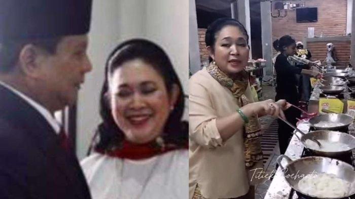 Penampilan Titiek Soeharto mantan istri Prabowo Subianto goreng telur jadi sorotan.