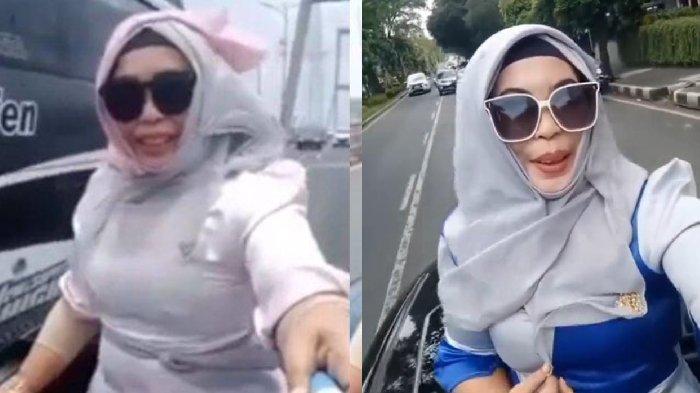 Tutik Sumanti, emak-emak yang sempat vial ngevlog di Suramadu kembali lakukan aksi serupa di saat melintas di Jalan Gajah Mada Jember