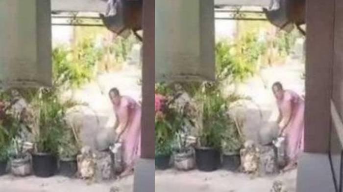 Viral di media sosial aksi emak-emak tutup jalan rumah warga demi parkir mobil anak.