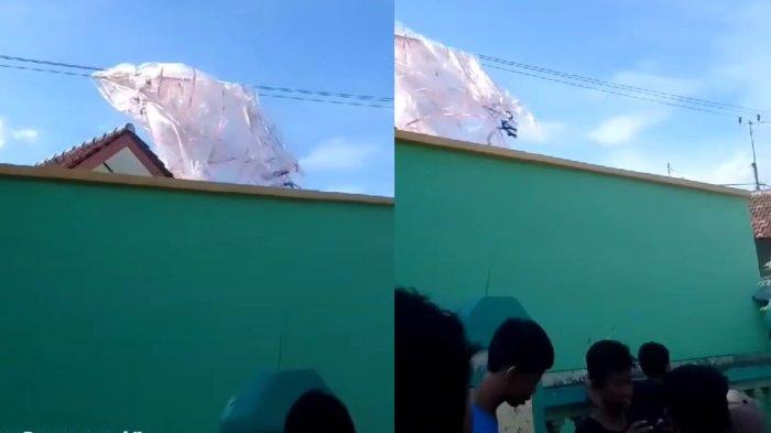 Viral video balon udara tanpa awak menghiasi langit Ponorogo, Jawa Timur, Jumat (19/4/2024).