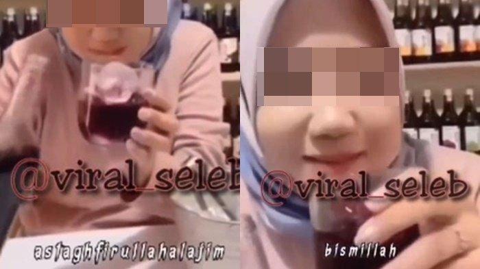 Aksi wanita berhijab minum amer jadi sorotan