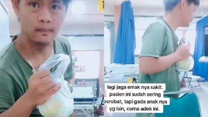Anak berkebutuhan khusus selalu jaga ibu sakit di RS, viral di media sosial