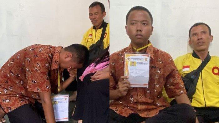 Rizqi (19), anak driver ojek online yang diterima menjadi bintara Polri, Kamis (20/7/2023).