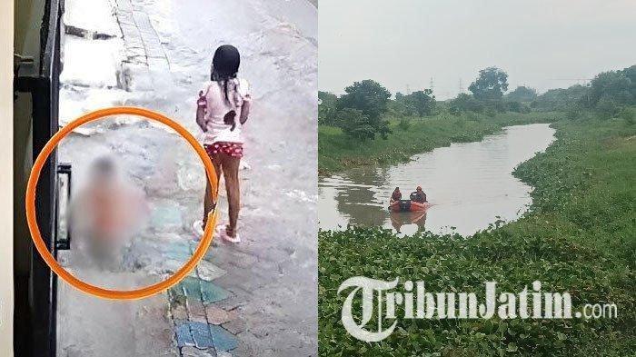 Balita di Surabaya hanyut di selokan saat bermain hujan-hujanan, pencarian masih berjalan.