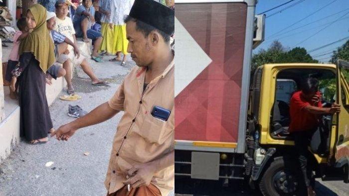 Kasi Humas Polres Sumenep AKP Widiarti Sutioningtyas sebut ada 5 rumah warga sekitar yang merasakan getaran atau dentuman misterius di Desa Moncek Tengah, Kecamatan Lenteng Sumenep - Truk yang mengalami kecelakaan di Jalan Raya Ngelom Sidoarjo, Sabtu (12/8/2023).
