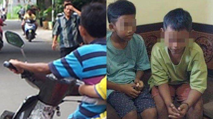 MZ (11) dan rekannya D (10) diamankan anggota Satlantas Polsek Tengaran Polres Semarang. Bocah asal Sampang, Madura viral di media sosial motoran ke Jakarta.