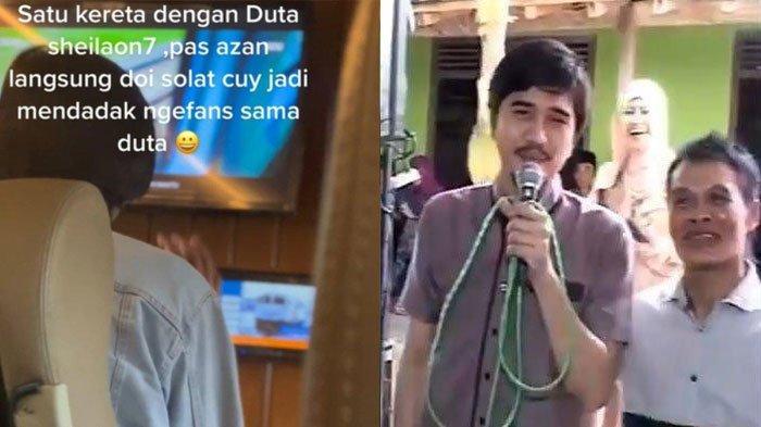 Duta Sheila On 7 kembali viral di media sosial karena terekam salat di dalam kereta.