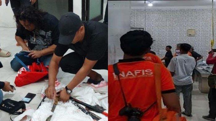 TEMBAK MATI PERAMPOK - Polisi Daerah Jawa Timur (Polda Jatim) menangkap anggota komplotan perampok spesialis pembobolan toko atau distributor rokok antar provinsi, di Tol Sidoarjo, Jawa Timur, Selasa (3/6/2025). Dua orang tewas, satu orang diamankan, dan satu lainnya kabur dan masih dalam pengejaran.