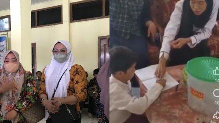 Oknum guru yang membentak muridnya saat dipanggil ke Dikbud Bengkulu Selatan, pada Kamis 29 Agustus 2024.