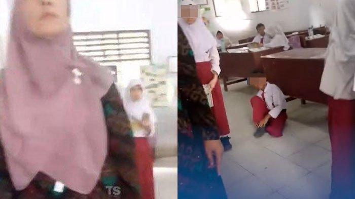 Guru yang suruh siswa SD belajar di lantai karena nunggak SPP