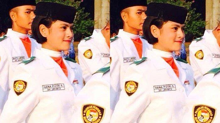 Hana Saraswati saat jadi Paskibra