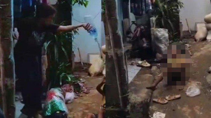 Tangkapan layar video viral ibu bentak anak kelaparan hingga nangis histeris.