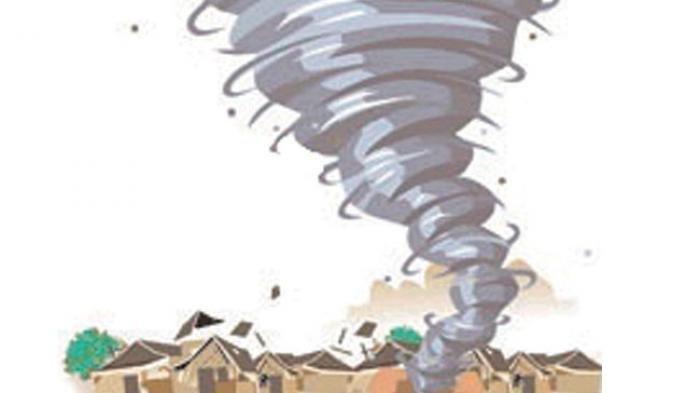 Ilustrasi angin puting beliung