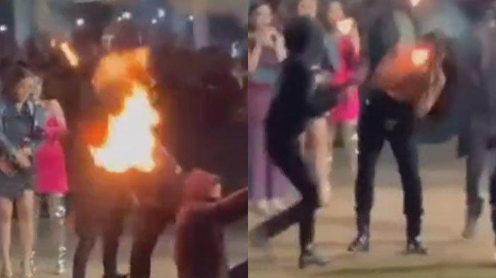 Jenggot Limbad terbakar saat beraksi di Madiun