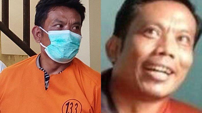 JUDI ONLINE - Foto dokumentasi ayah FP (kanan) dan potretnya saat ditangkap karena kasus judi oline. Kamis (12/6/2025) dijenguk anaknya yang merupakan mantan penyanyi cilik 'Ojo Dibandingke'.