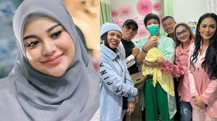 Potret kebahagiaan keluarga besar atas kelahiran anak kedua Atta Halilintar dan Aurel Hermansyah.
