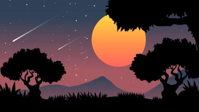 Ilustrasi malam lailatul qadar atau biasa dikenal sebagai malam 1000 bulan.