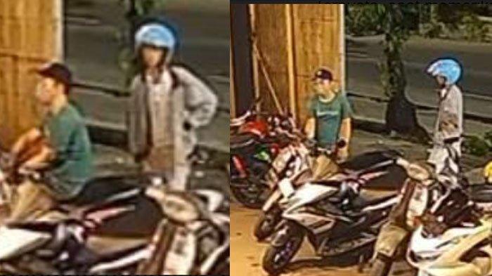 Tangkapan layar video CCTV yang merekam aksi dua orang maling mencuri motor milik pengunjung di sebuah parkiran kafe kawasan Jalan Kertajaya, Airlangga, Gubeng, Surabaya, pada Sabtu (4/5/2024) dini hari.